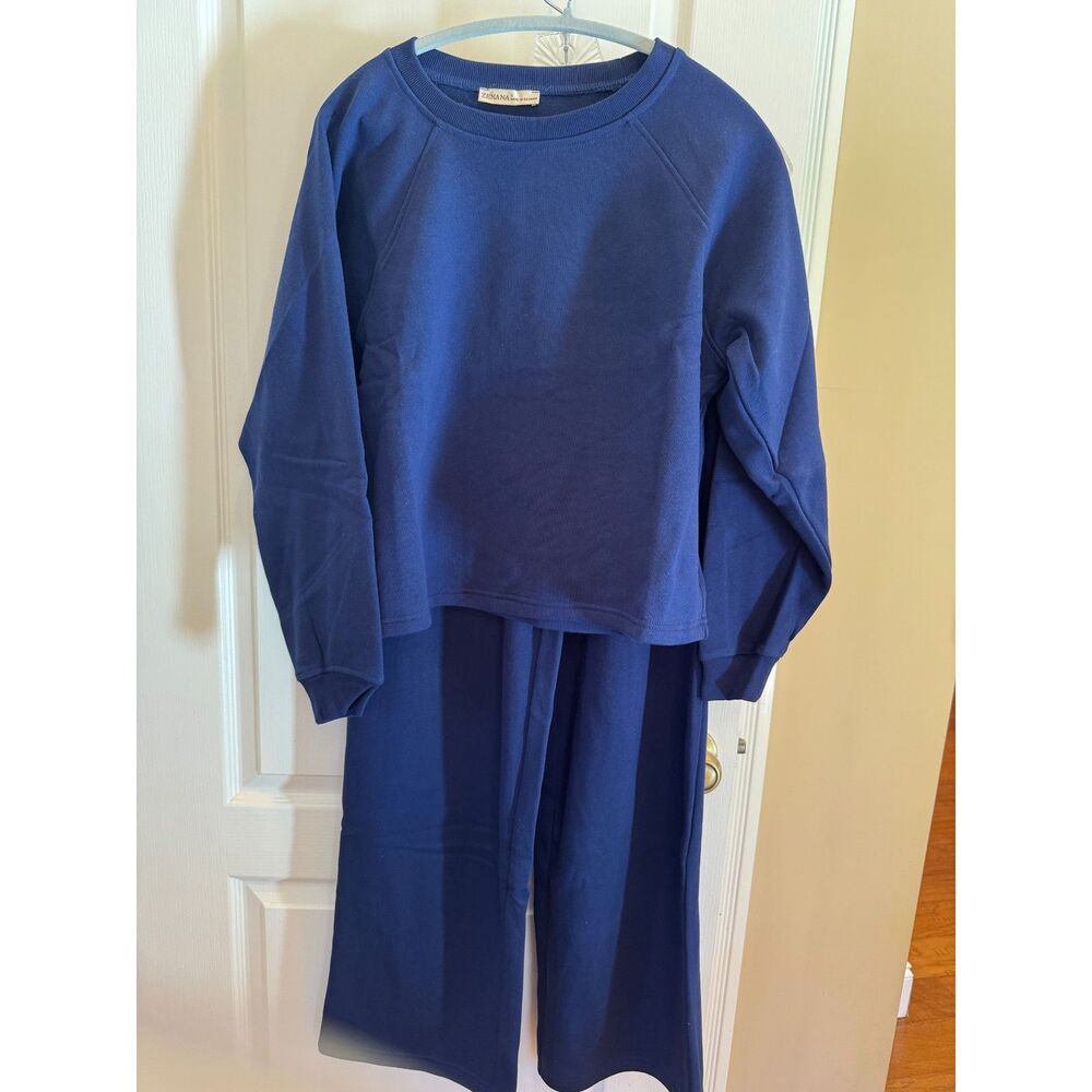 Zenana Fleece Lounge Set β Raglan Sweatshirt & Wide Leg Sweatpants